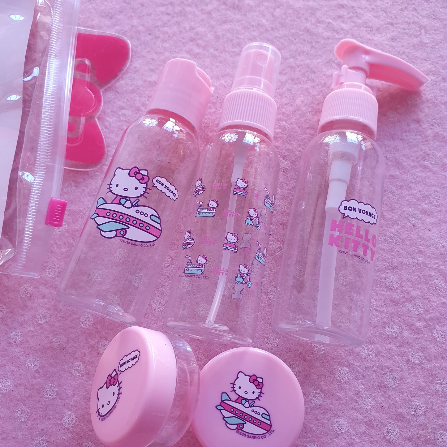 Hello Kitty travel set per skin care