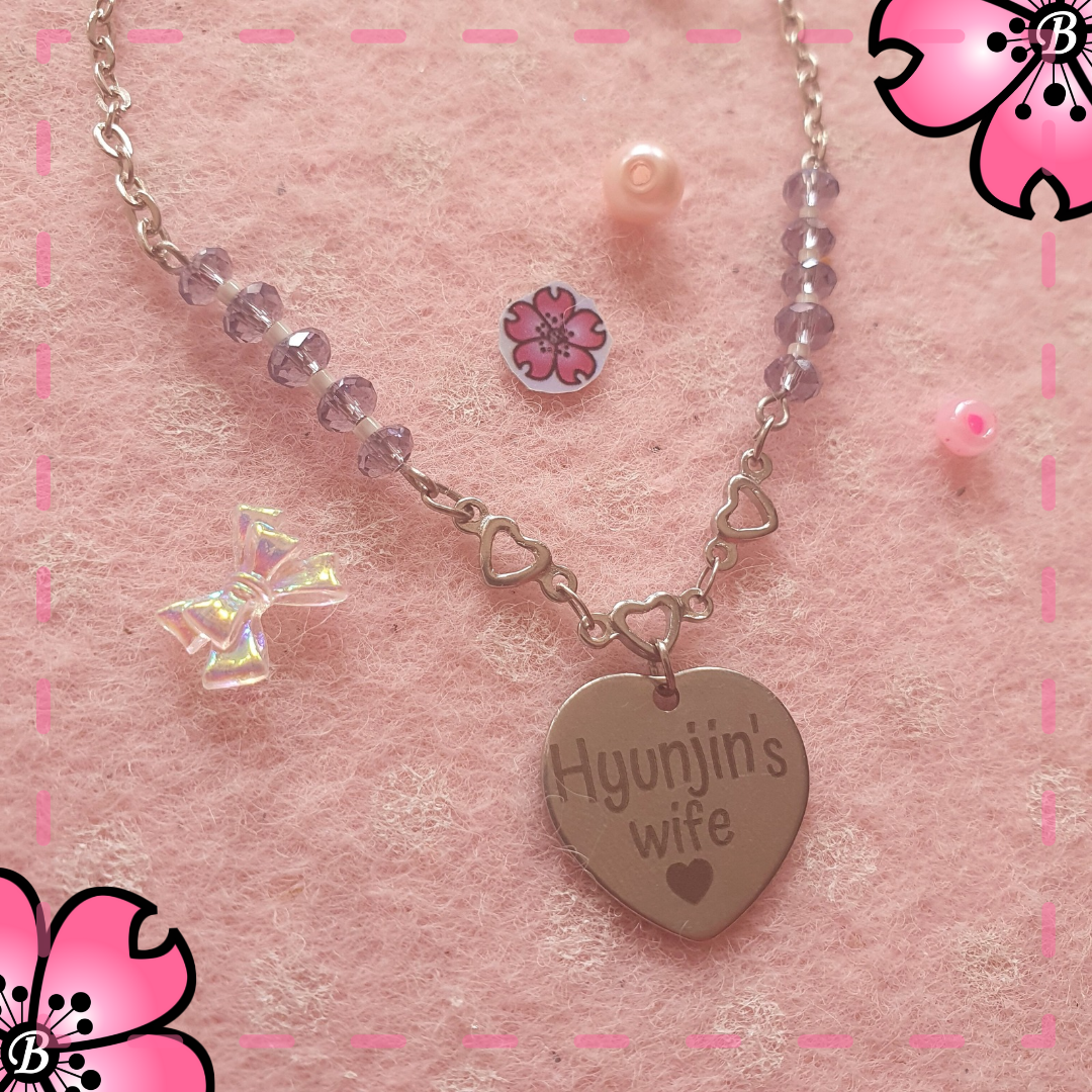 Kpop necklace idols' wife - choose name Skz, Bts, Ateez