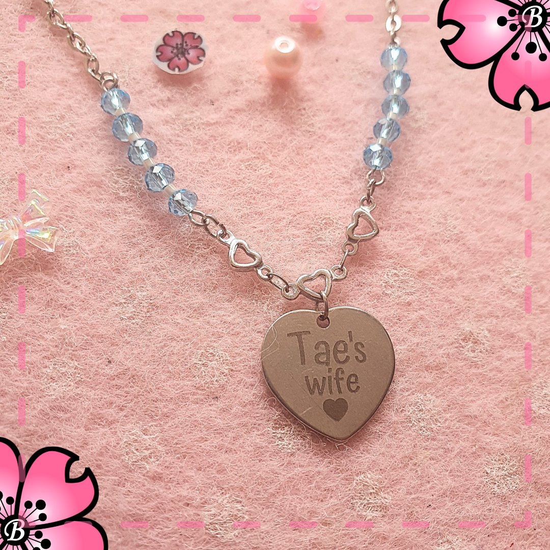 Kpop necklace idols' wife - choose name Skz, Bts, Ateez