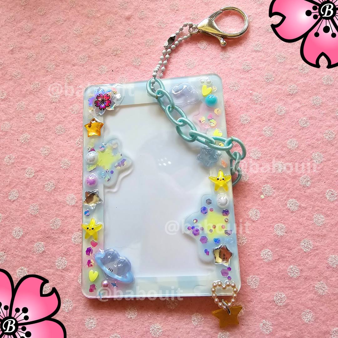 Binder Card holder per Badge e photocard kpop Azzurro Stelle