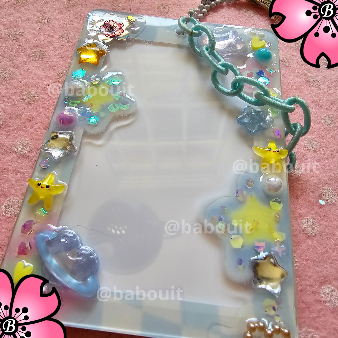Binder Card holder per Badge e photocard kpop Azzurro Stelle