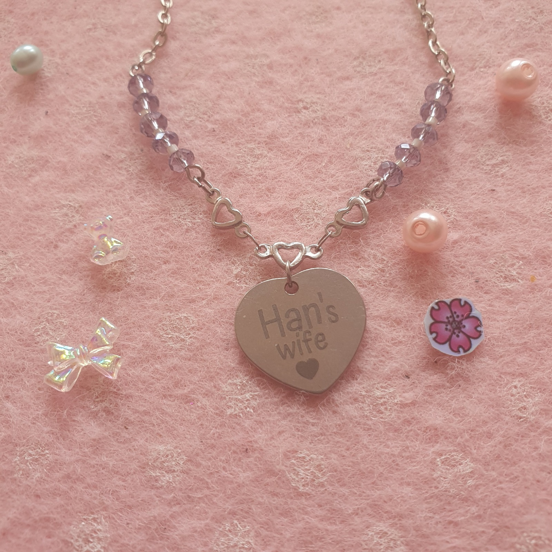 Kpop necklace idols' wife - choose name Skz, Bts, Ateez
