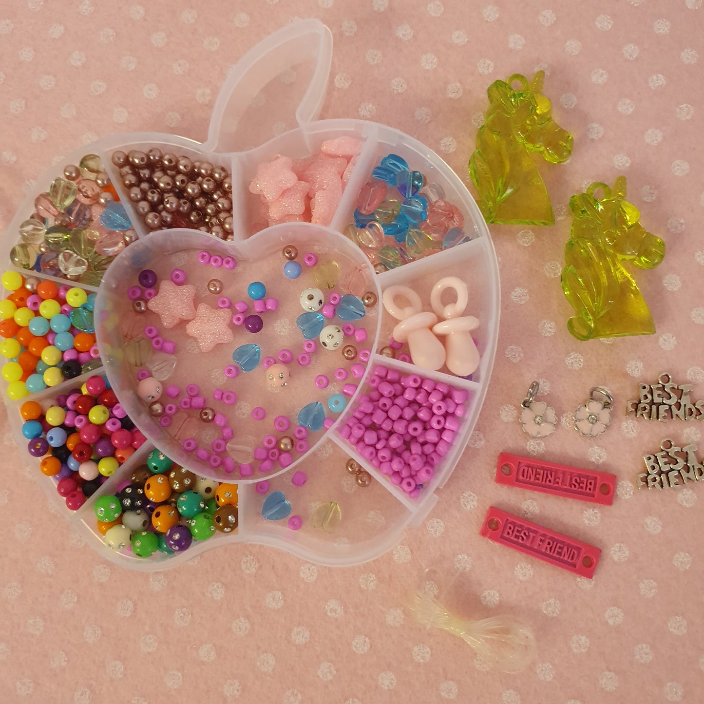 "APPLE" BEAD KIT with BABOU logo CHARMS