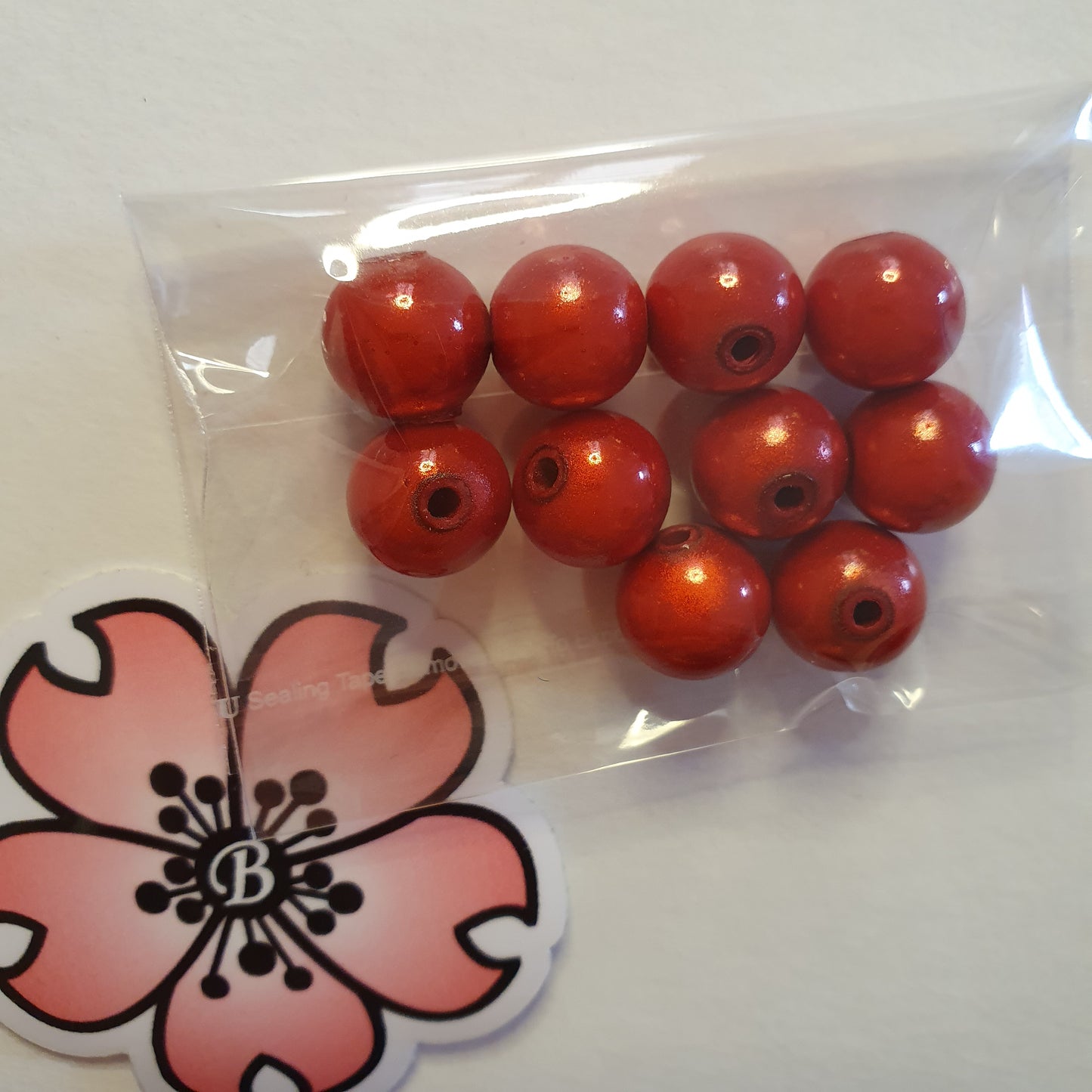 10mm reflective resin beads 10 pieces - choose the color