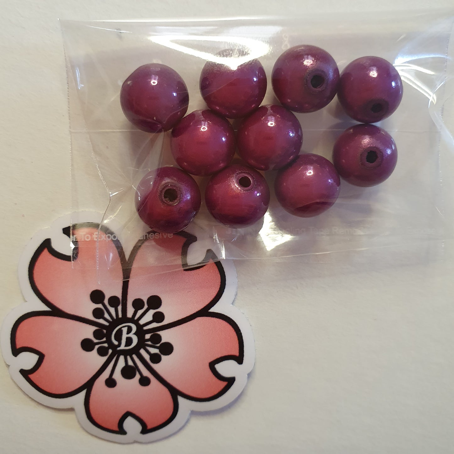 10mm reflective resin beads 10 pieces - choose the color