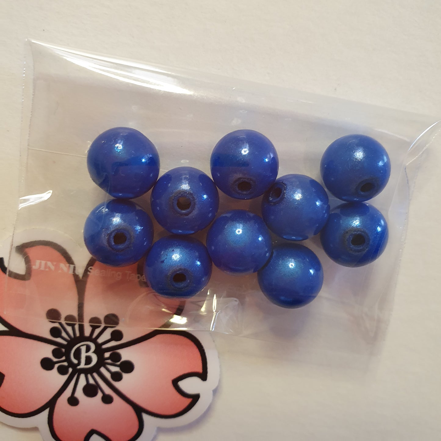 10mm reflective resin beads 10 pieces - choose the color