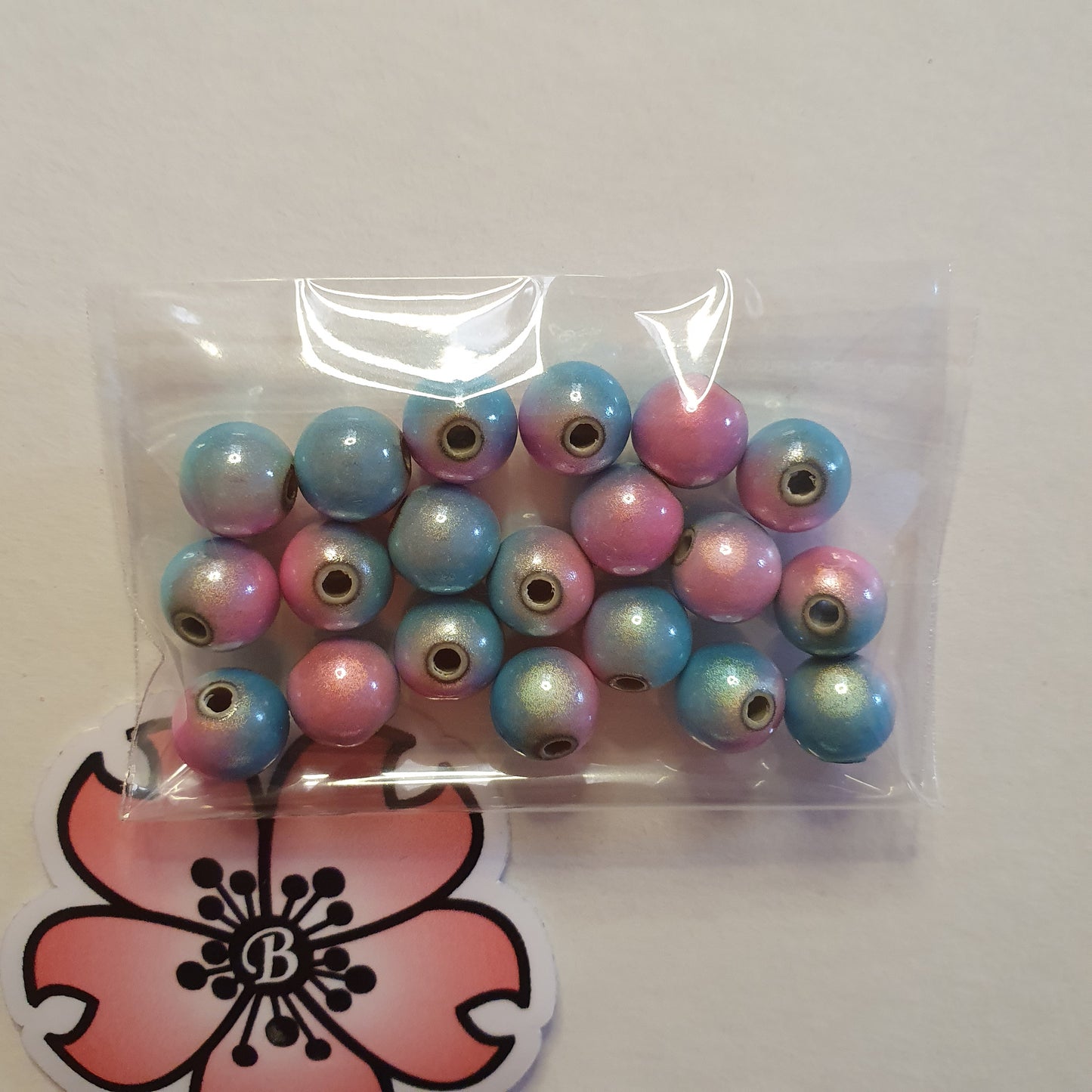 10mm reflective resin beads 10 pieces - choose the color