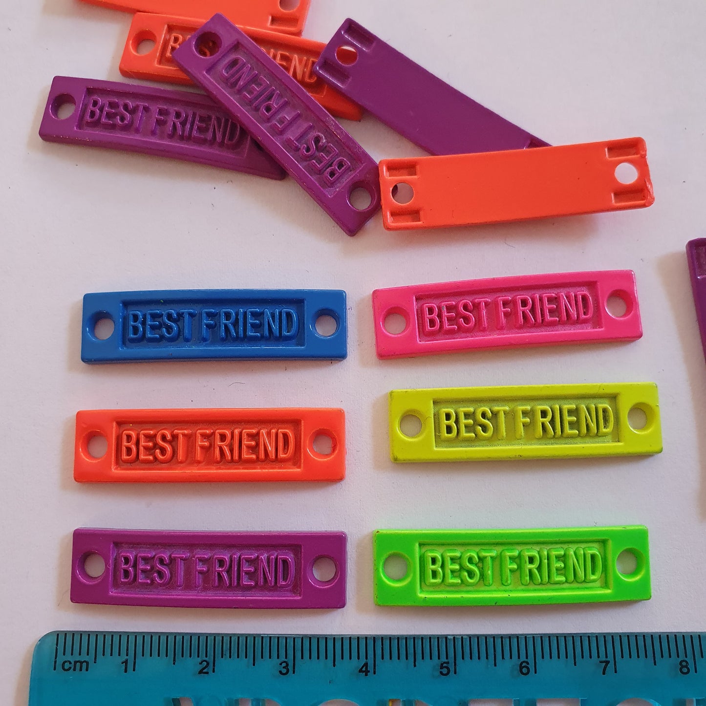 Best friends tag - fluorescent charm