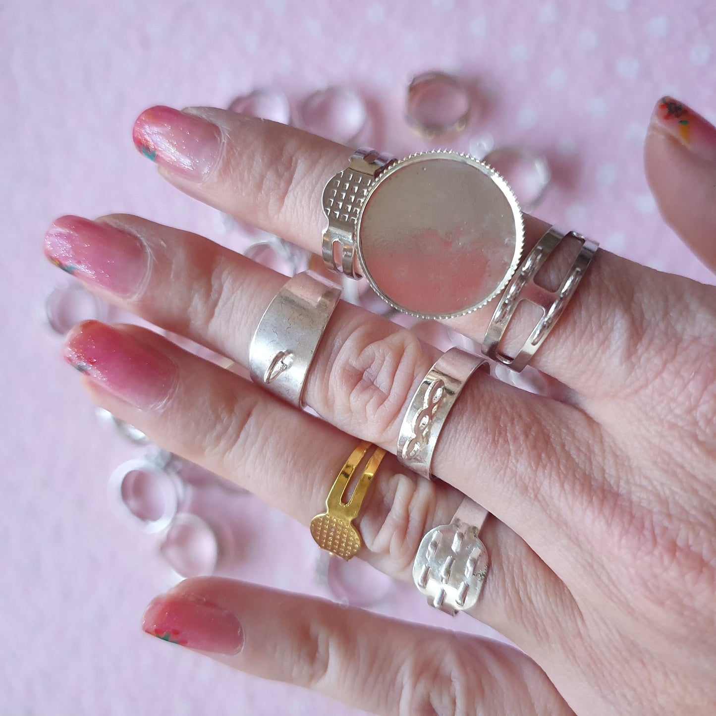 Bases for creating rings - mix 30 pieces