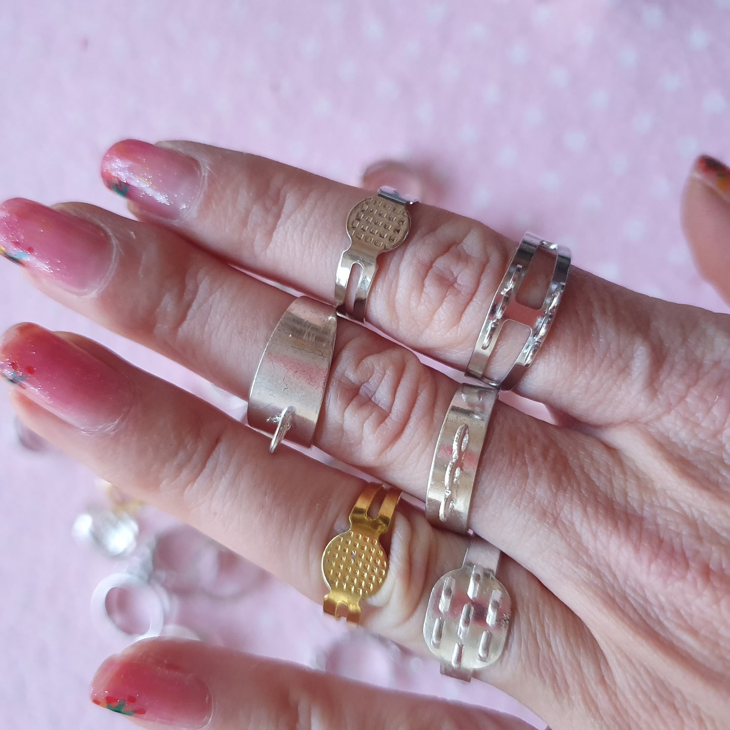 Bases for creating rings - mix 30 pieces