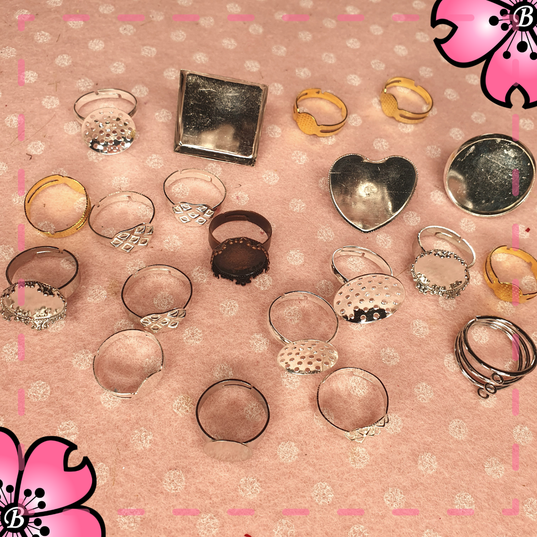 Bases for creating rings - mix 30 pieces