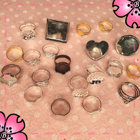 Bases for creating rings - mix 30 pieces