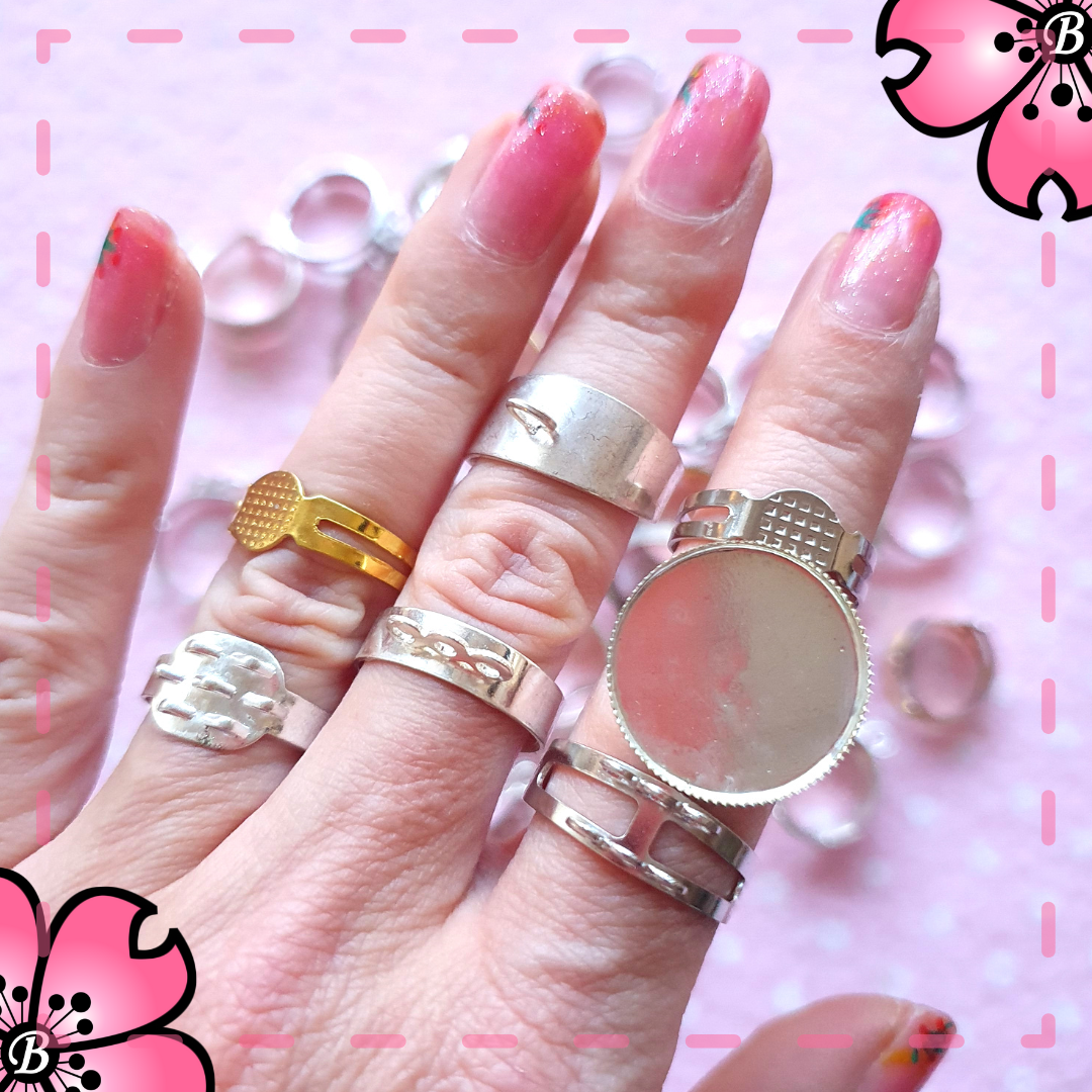 Bases for creating rings - mix 30 pieces