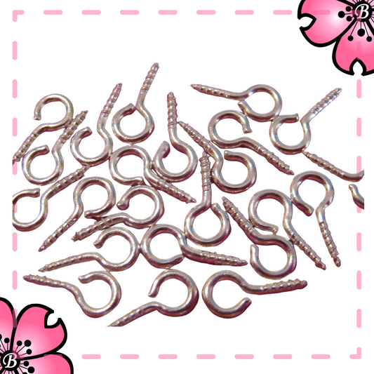 Screw hooks for fimo pendants and bottles