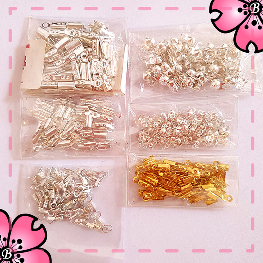Terminals for costume jewelery (cable lug and knot cover)