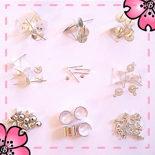 Bases for creating stud earrings