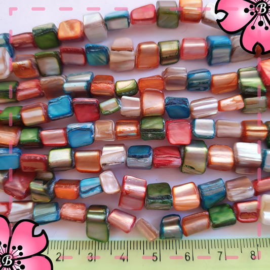 Mother of pearl - chip mix - wire 50 pcs