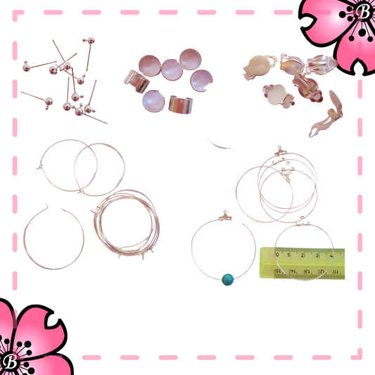 Bases for creating earrings - earwires, candlesticks, earcuffs, pins