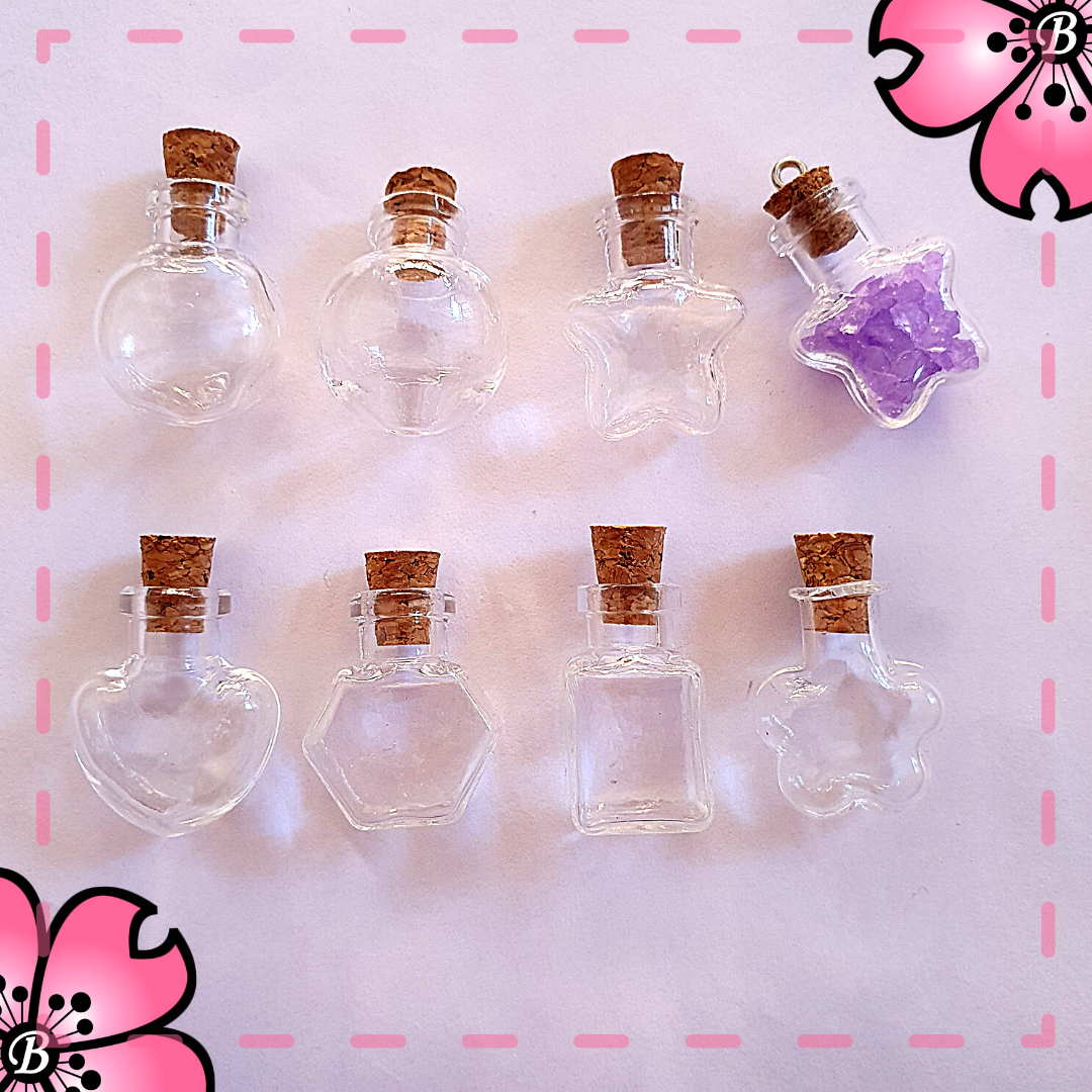 Miniature glass flasks - various shapes