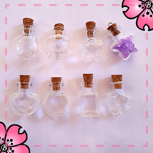 Miniature glass flasks - various shapes