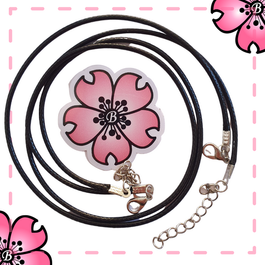 Black waxed cord choker
