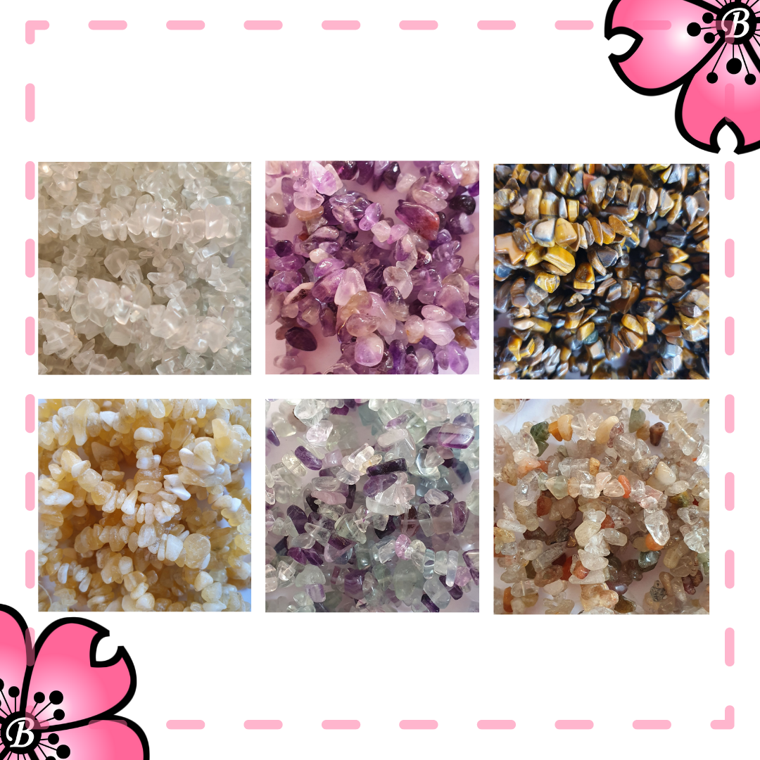 Natural stone chips - 100 pieces - of your choice