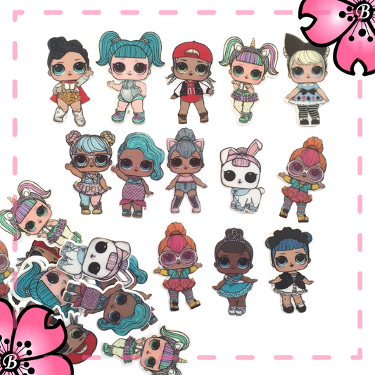 Lol doll resin cabochon - 10 pieces