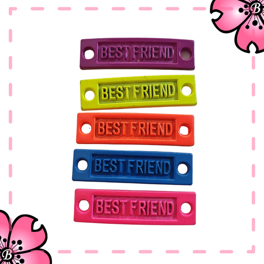 Best friends tag - fluorescent charm