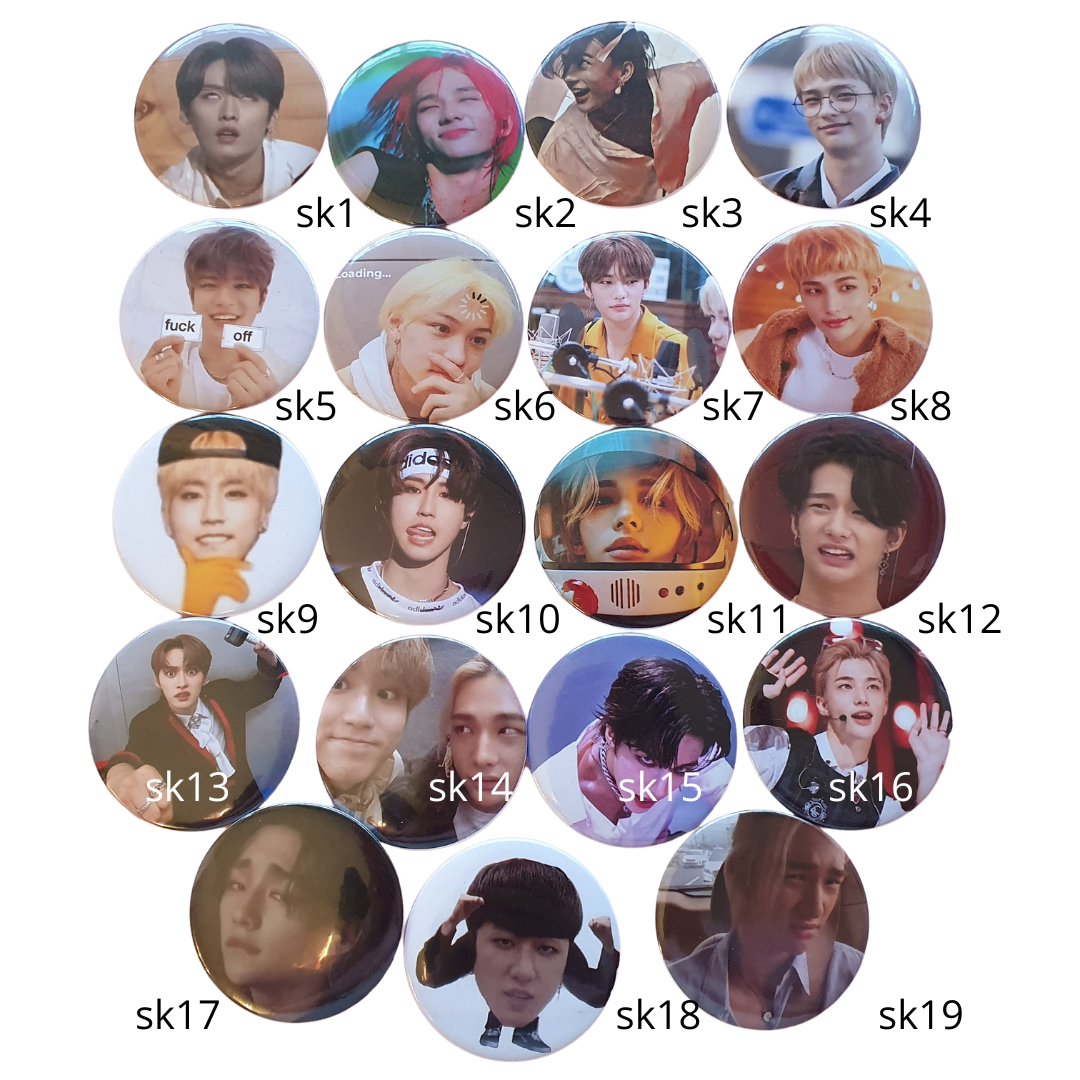 Spilla STRAY KIDS 58mm - Scegli la tua preferita - spilla kpop meme