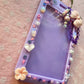 Decorated photocard holder binder for cards and photos - purple