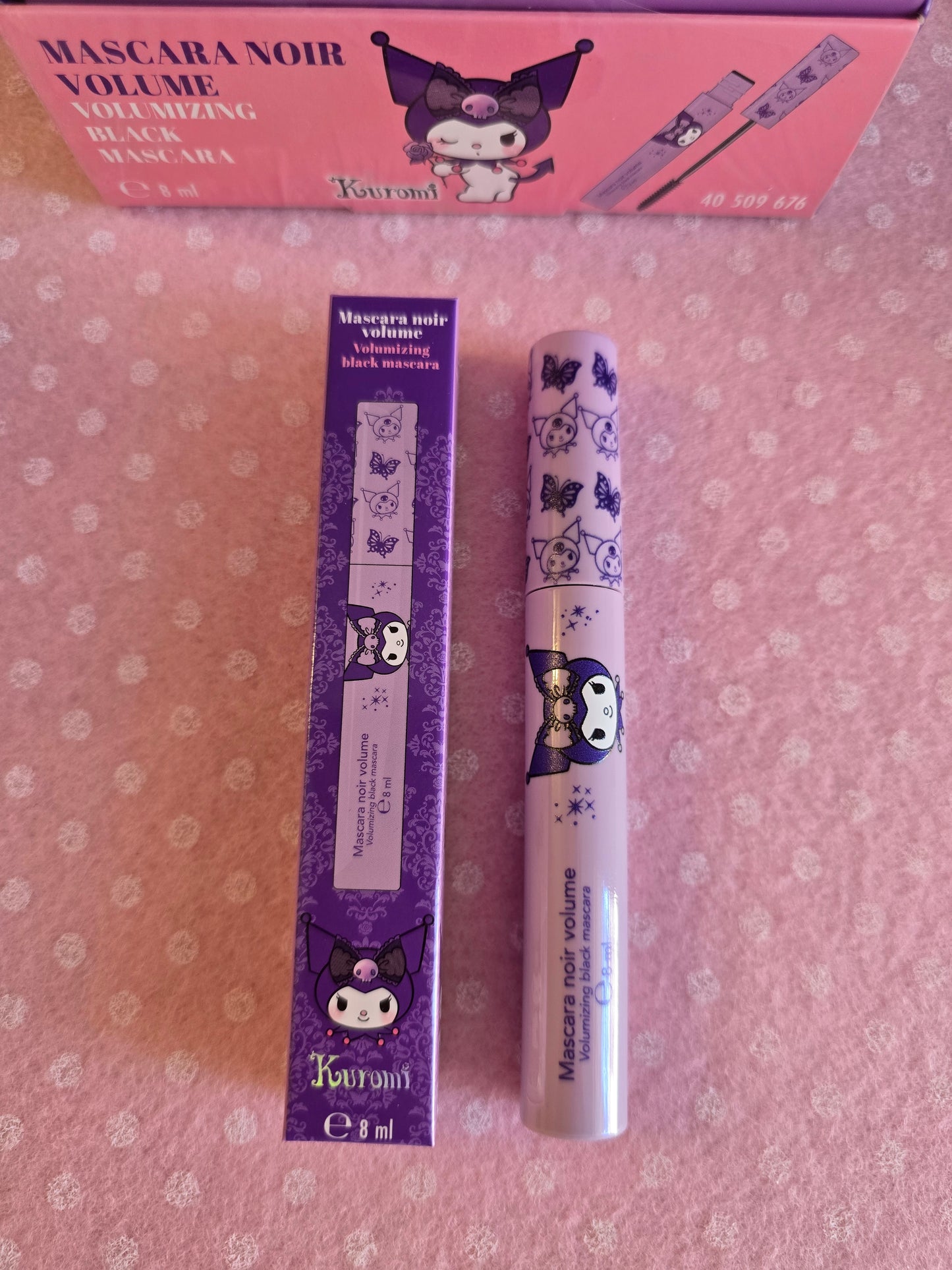 Kuromi Pochette in peluche, Mascara, Lip Balm