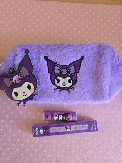 Kuromi Pochette in peluche, Mascara, Lip Balm