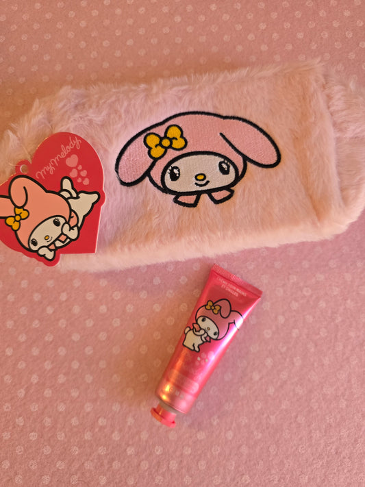 My Melody Pochette in peluche, crema mani e unghie