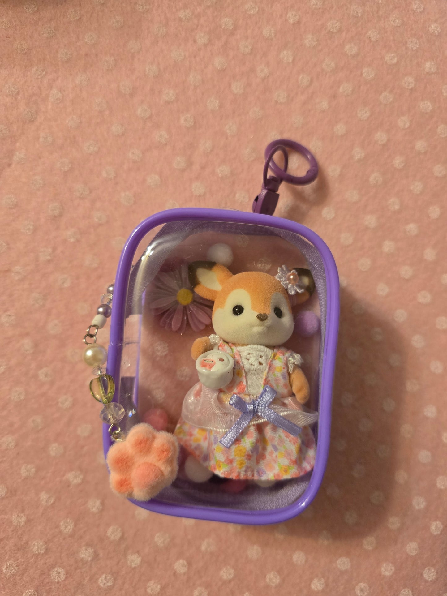 Sylvanian families bag charm cerbiatto con tazzina