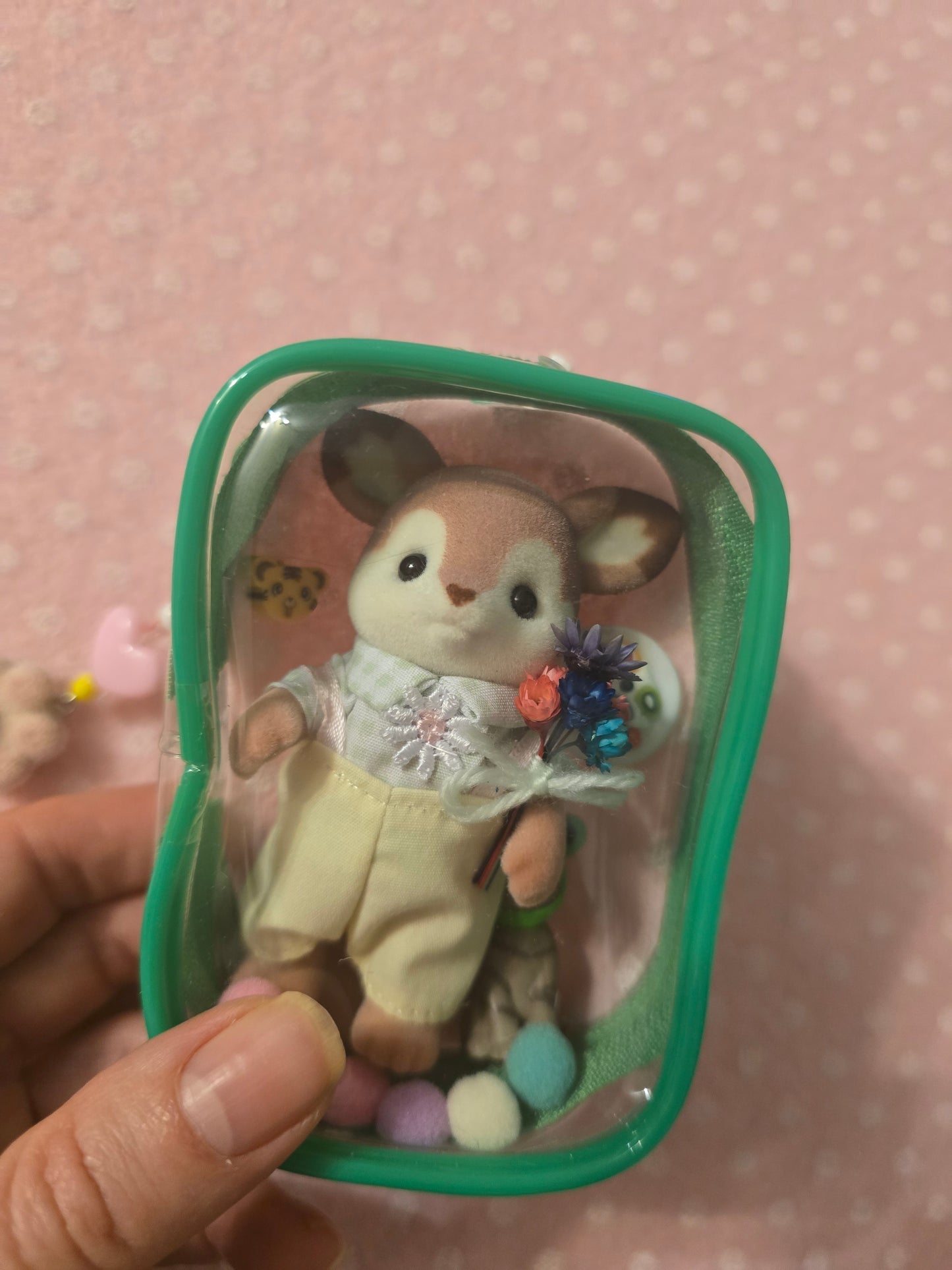 Sylvanian families bag charm cervo con fiori