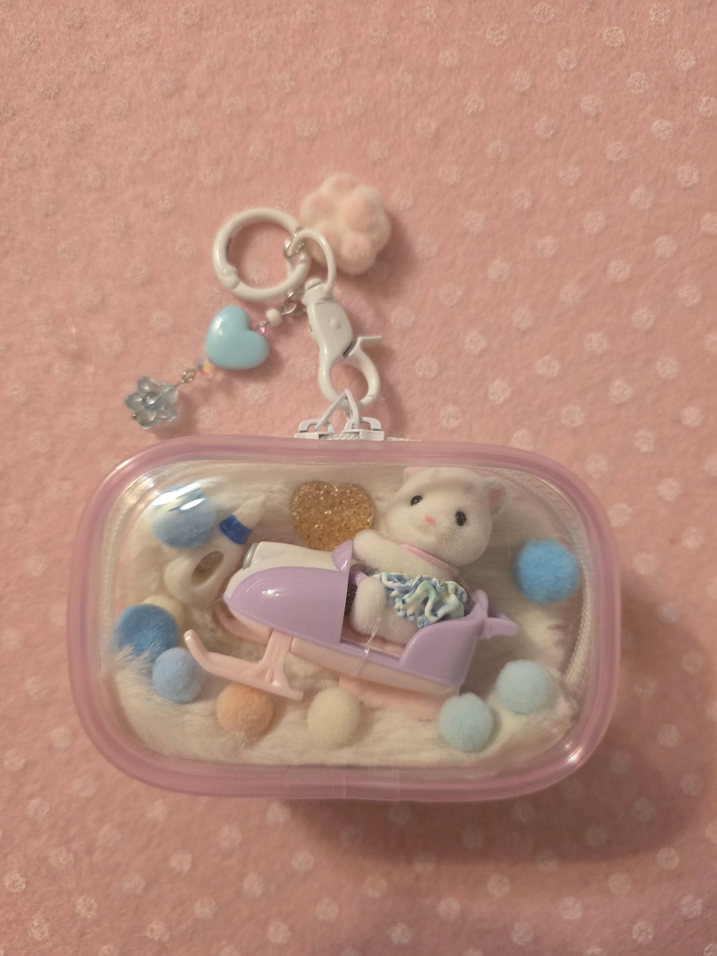 Sylvanian families bag charm leopardo delle nevi baby