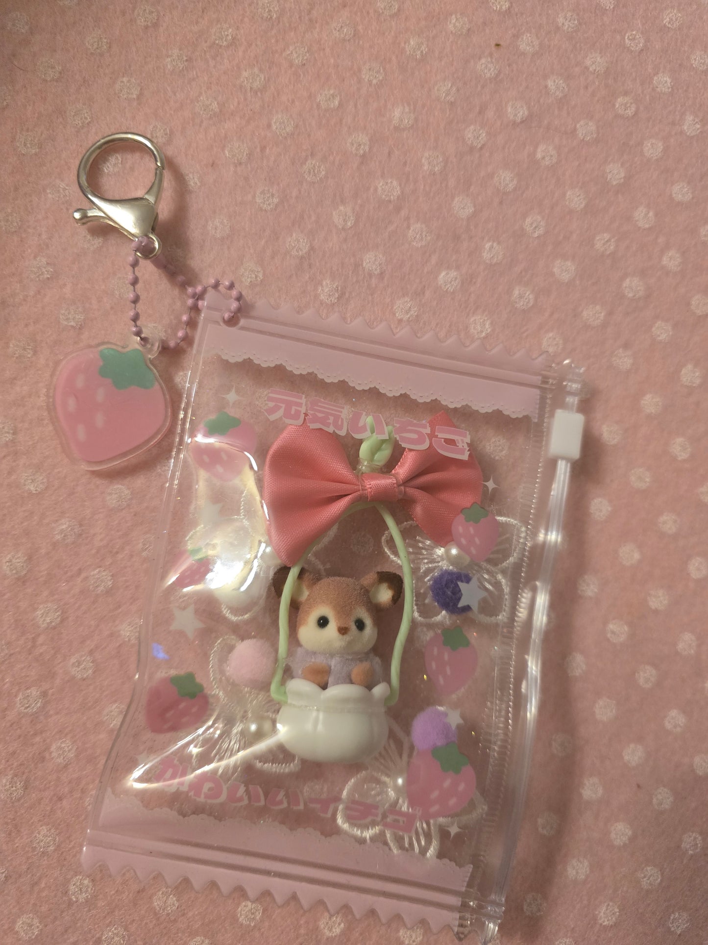 Sylvanian families bag charm baby cervo