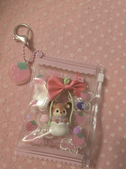 Sylvanian families bag charm baby cervo