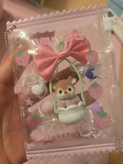 Sylvanian families bag charm baby cervo