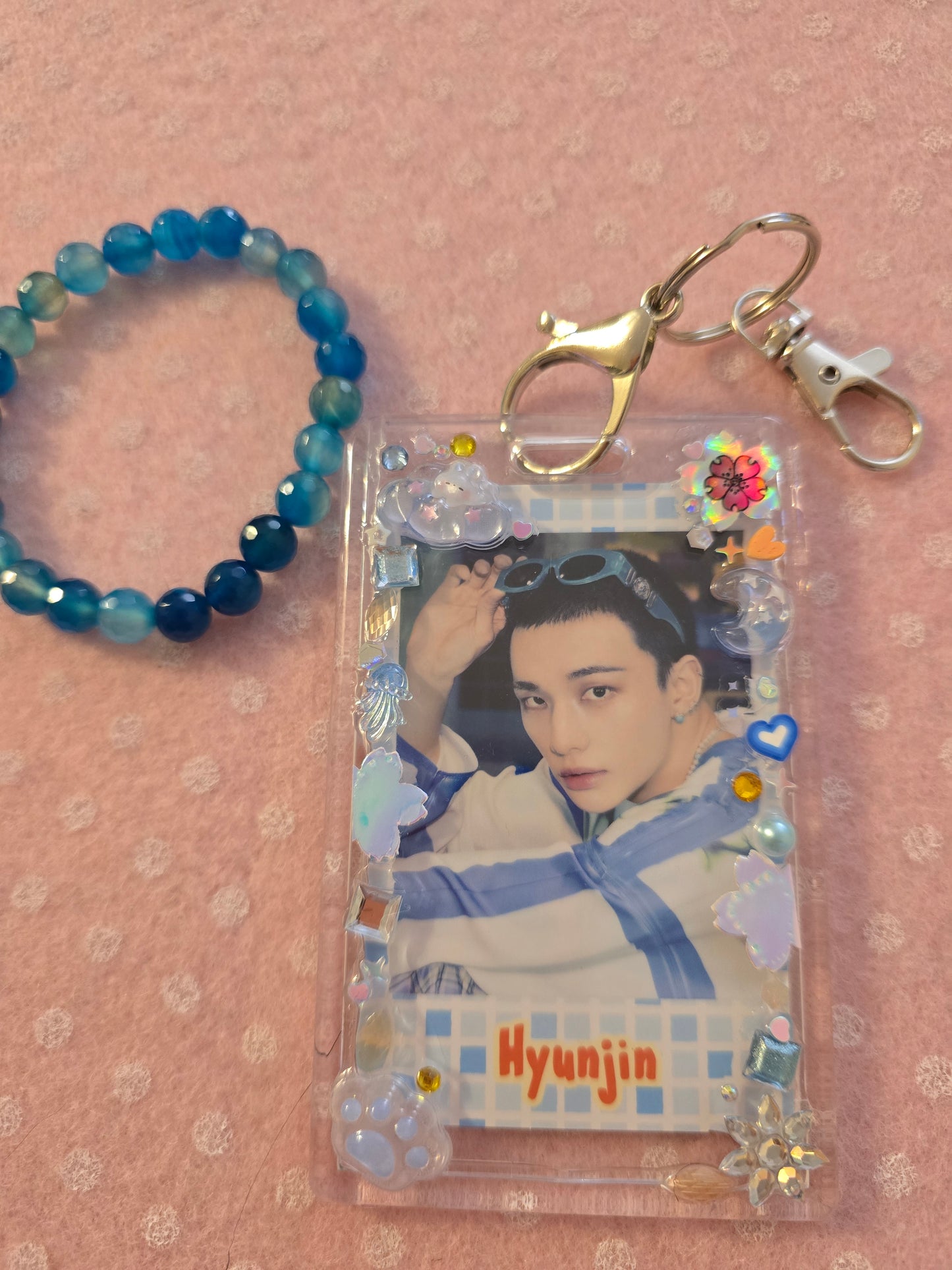 Calza della befana con card holder e photocard ufficiale Stray Kids da pop up store Sauna