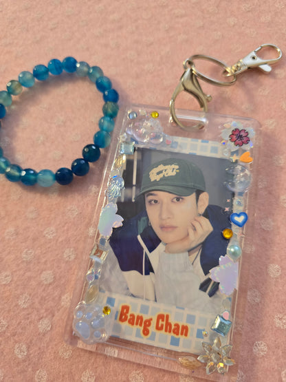 Calza della befana con card holder e photocard ufficiale Stray Kids da pop up store Sauna