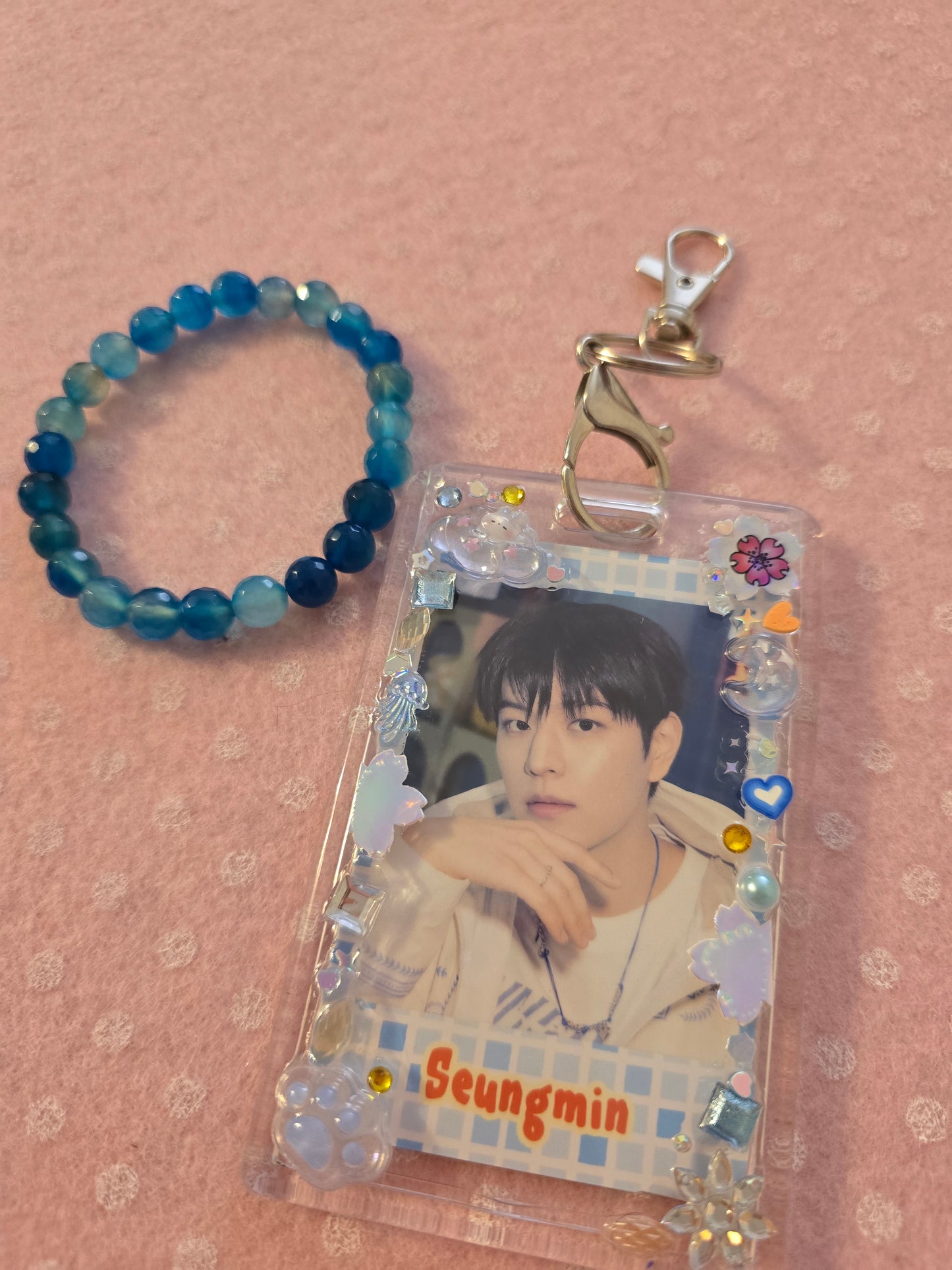 Calza della befana con card holder e photocard ufficiale Stray Kids da pop up store Sauna