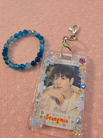 Calza della befana con card holder e photocard ufficiale Stray Kids da pop up store Sauna