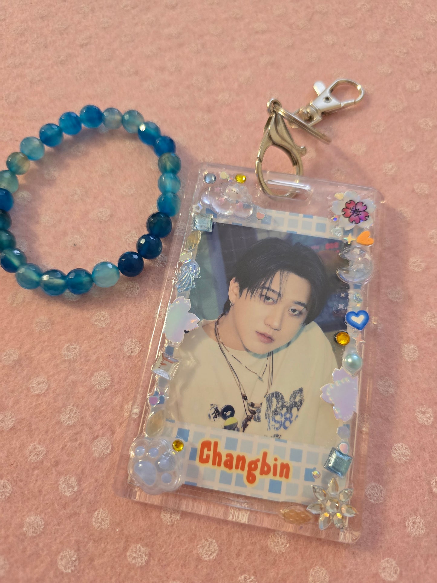 Calza della befana con card holder e photocard ufficiale Stray Kids da pop up store Sauna