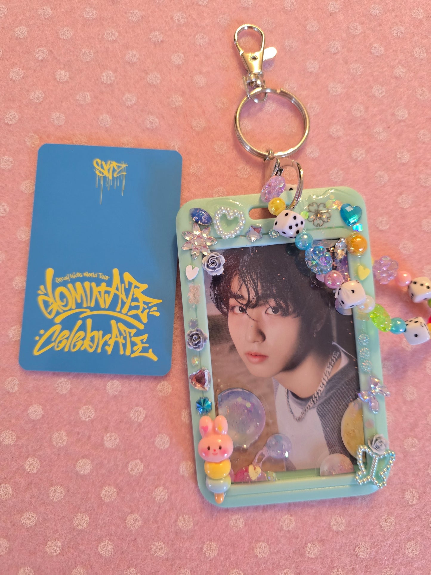 Card Holder Stray Kids con Photocard ufficiale Dominate Celebrate pop up store