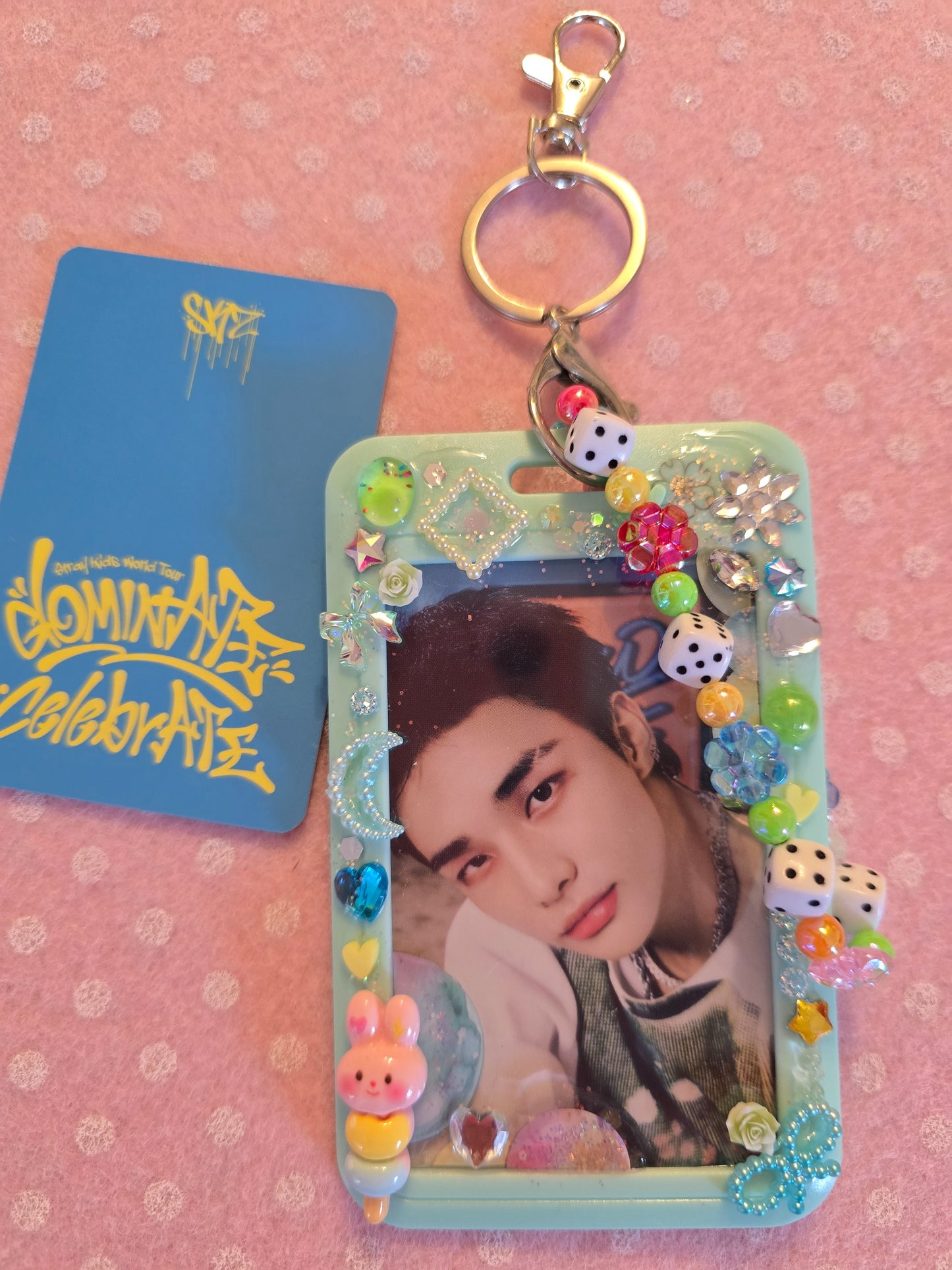 Card Holder Stray Kids con Photocard ufficiale Dominate Celebrate pop up store