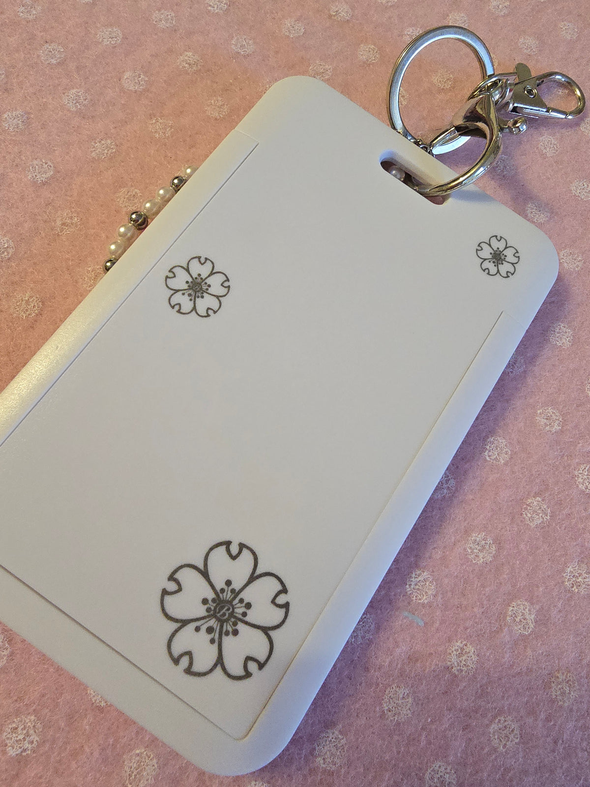 Card Holder Bianco "Hearts" per Photocard kpop e badge