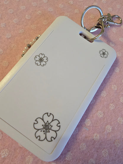 Card Holder Bianco "Hearts" per Photocard kpop e badge