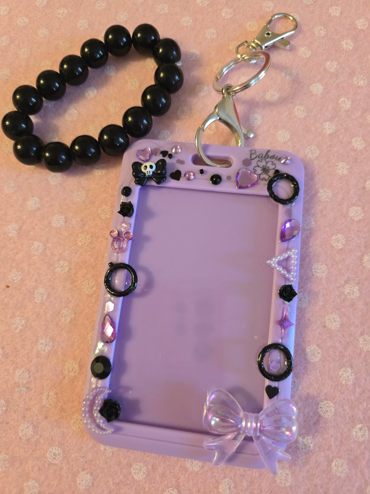 Card Holder Lilla e nero per Photocard kpop e badge