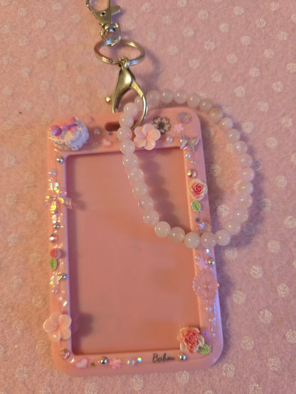 Card Holder Rosa "Cute" per Photocard kpop e badge